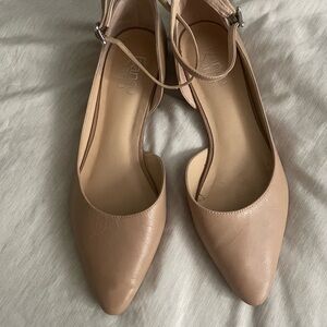 Franco Sarto Nude Leather Flats